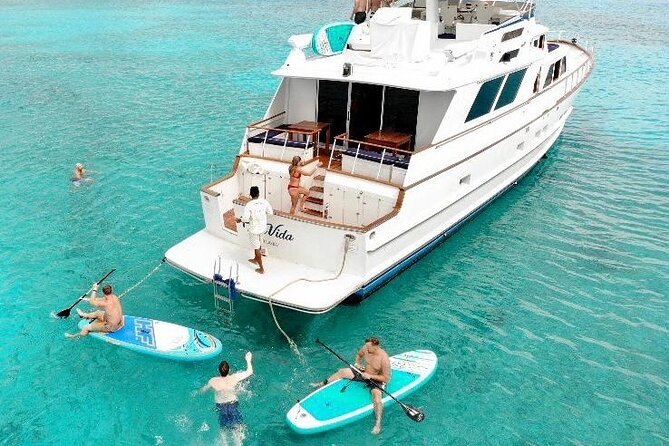 4 Hour - 80' Burger, Tulum, Playa del Carmen, Riviera Maya - A private yacht day from Puerto Aventuras