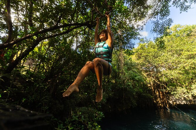 ATV Adventure and Horseback Ride with Ziplines, Cenote from Tulum - Cooling off in a natural cenote