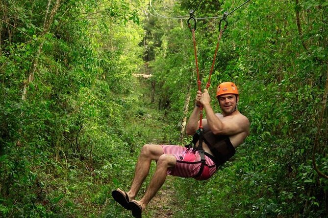 ATV Cenote and Zipline Adventure from Tulum - Rappel and the long zipline