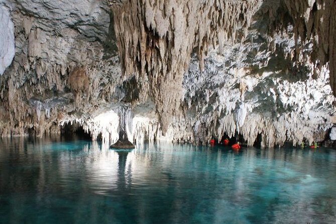 ATV Cenote and Zipline Adventure from Tulum - Entering the natural cenote