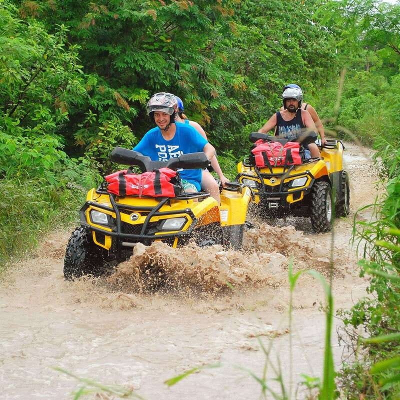 Atv , Zipline and cenote swim experience in the jungle! - Three jungle activities near Puerto Morelos