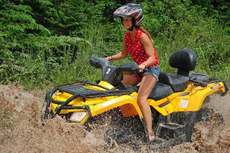 Atv , Zipline and cenote swim experience in the jungle! - Short ziplines for a gentle adrenaline hit