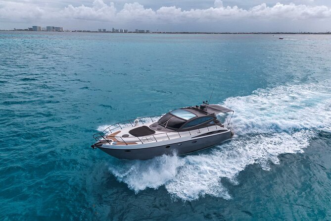 Cancun: 4-Hour All Inclusive Luxury Yacht – 50' Cranchi - Setting out from Marina V&V near Punta Sam