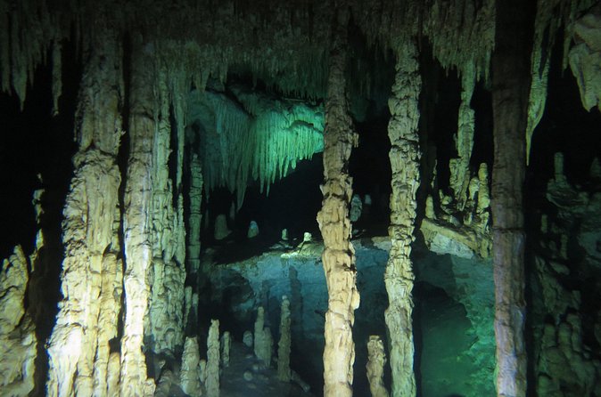 Cenote diving Dream Gate - The formations reward precise movement