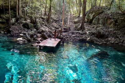 E-bike cenote jungle city tour in Playa del Carmen