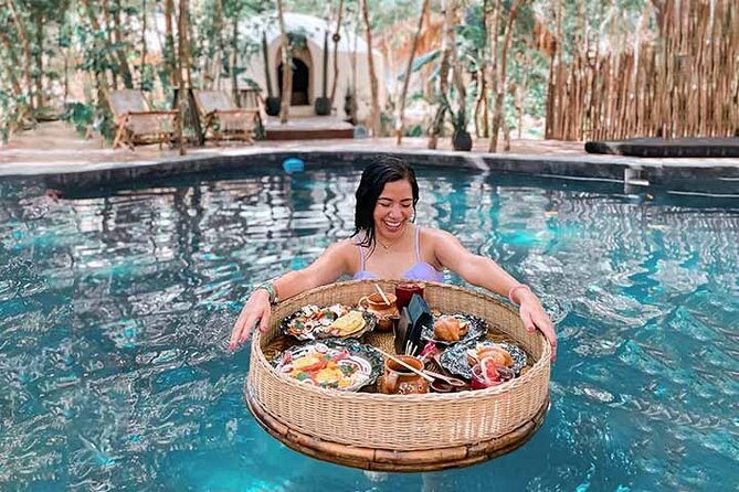 Floating Breakfast+Cavern Tour includes entrance to the cenote-Temazcal - Pool time, photos, and bikes fill out the afternoon