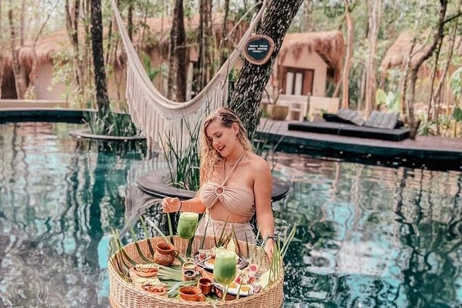Floating breakfast in The Yellow Nest (near Dos Ojos cenote) - Pool time, cenote water, and the six-hour pace