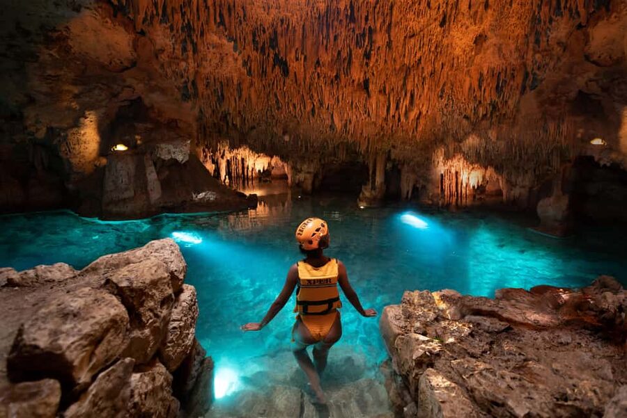 From Riviera Maya: Xplor Park Admission, Full Day - Underground rivers through limestone caves