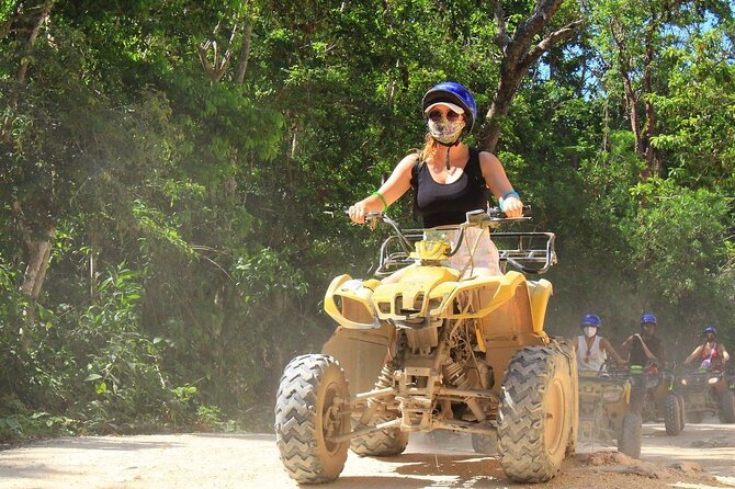 Full Adrenaline Day in Tulum! ATVs, Zipline, Cenote, Rappel, Food - ATV trails through the Tulum jungle