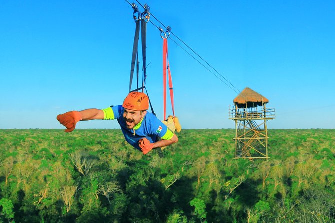 Full-Day Snorkel Extreme Adventure Tour from Riviera Maya - The 50-foot rappel is brief but useful