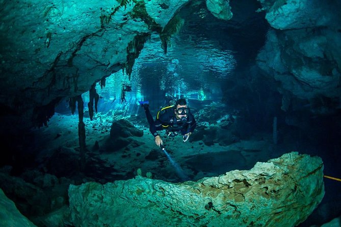Go for 2 dives in cenote Dos ojos for certified divers - What the $190 price really covers