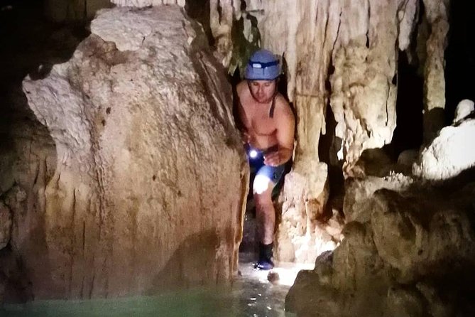 Hidden Cenote exploration in Playa del Carmen - The cenote swim and the strange beauty of speleothems