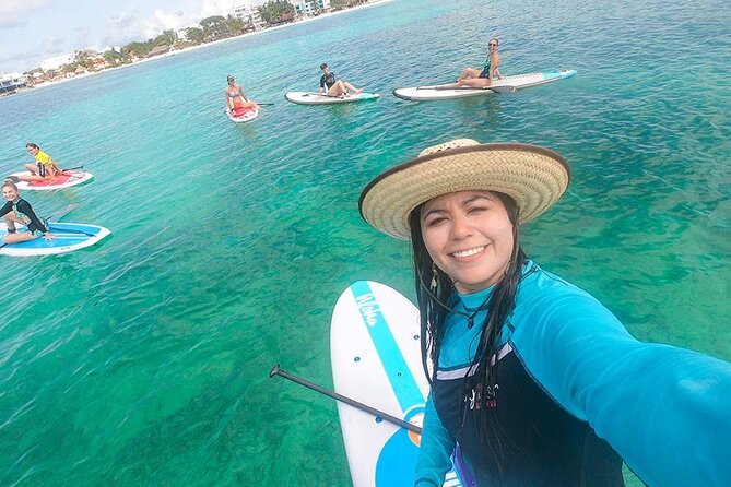 Morning Session - All Levels Paddleboard Group Caribbean Sea - Getting comfortable on the board