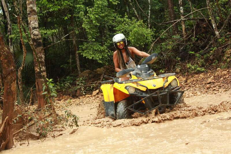 Playa del Carmen: ATV Xtreme & Zipline Experience - Swimming in a cave cenote