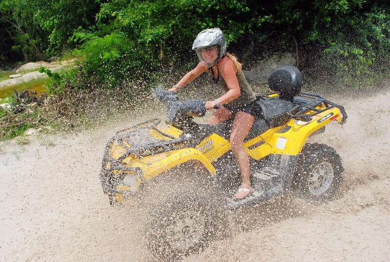 Playa del Carmen: ATV Xtreme & Zipline Experience - The 70-foot zip line above the trees