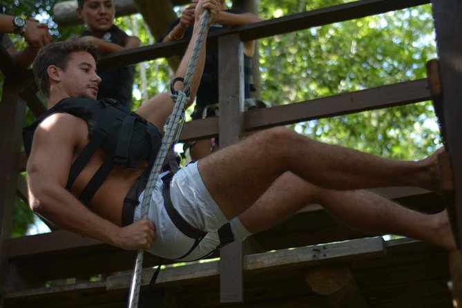 Playa del Carmen Cenote Tour: Snorkeling, Rappelling and Ziplining - The 20-minute cave swim at Sac Actun