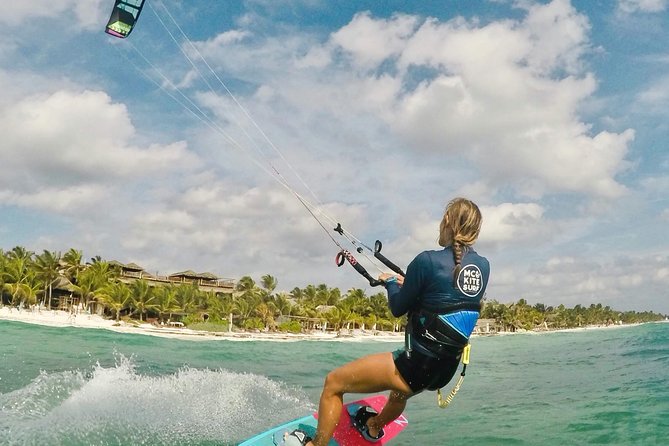 Private Kiteboarding Lesson in Tulum - Water skills begin with body dragging upwind