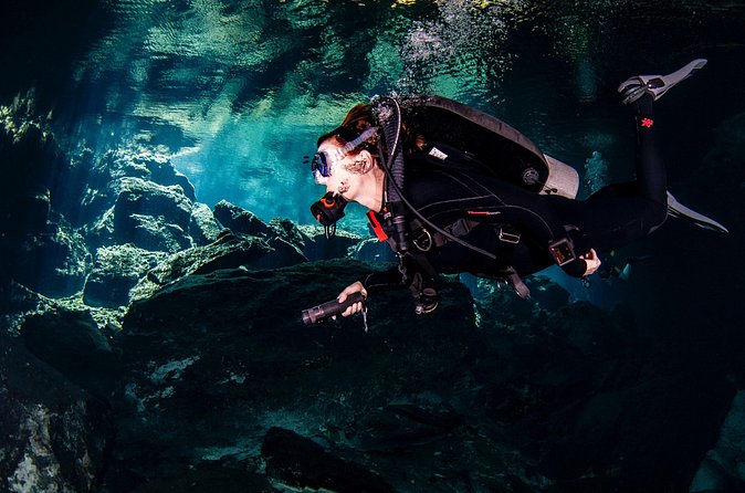Private Scuba Diving in Cenote around Playa del Carmen - Lunch, water, and a useful surface break