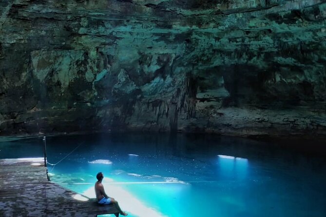 Private Tour 3 Cenotes & Valladolid Suytun Oxman Saamal Lunch - Hacienda Oxman: water, limestone, plants, and fish