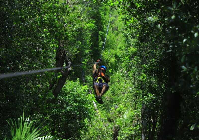 Puerto Morelos: Jungle ATV Adventure, Ziplines and Cenote - Ten ziplines above the jungle