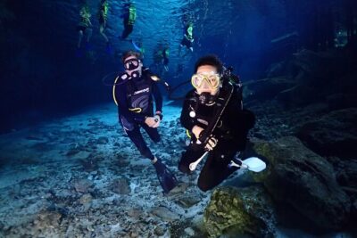 Scuba Diving in Cenote Kukulkan from Playa del Carmen