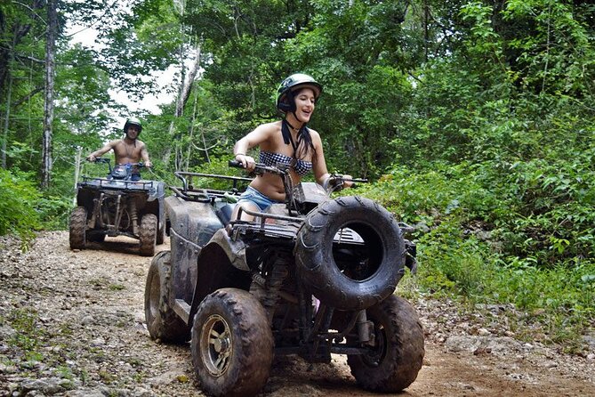 Shared ATV, Zipline, and Cenote Adventure from Playa del Carmen - Ziplines through the treetops