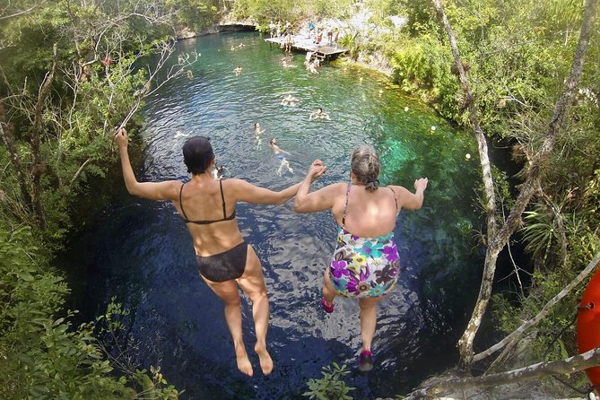 Tankah Park Five Cenotes Adventure Tour from Tulum - Five cenotes, one busy morning