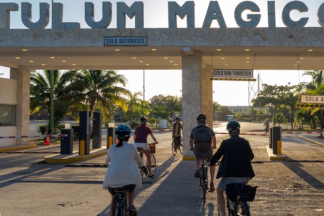 Tulum Bike Tour Tulum Maya Ruins Cenote Swimming Pueblo History Art Tacos Lunch - Tacos at a local restaurant
