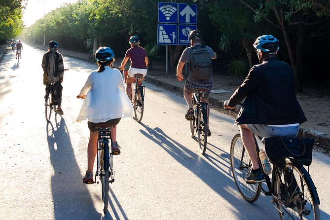 Tulum Bike Tour Tulum Maya Ruins Cenote Swimming Pueblo History Art Tacos Lunch - Starting early at the Tulum ruins