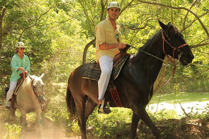 Tulum Jungle Horseback Ride + ATV + Ziplines + Cenote Combo Tour - A cold underground river in a Tulum cenote