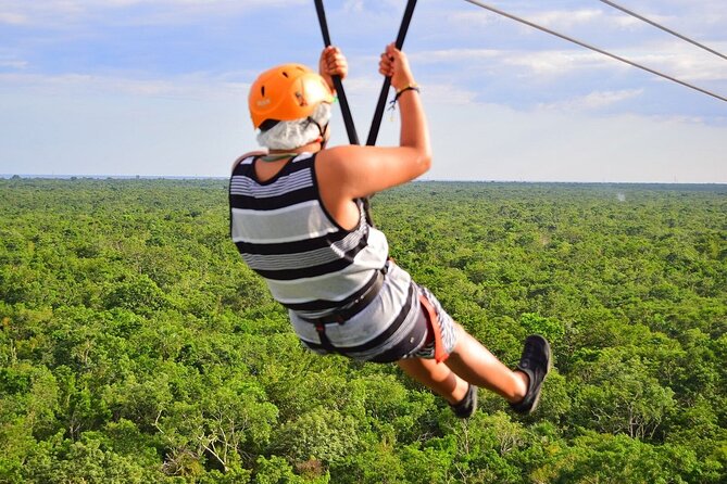 Wild Tulum Day: ATV Tour + Zip Lines + Cenote + Rappel & Lunch! - A cold cenote with a Mayan ceremony