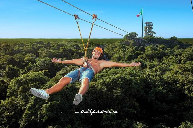 Xplor zip line park with transportation - Two zip-line circuits above the trees